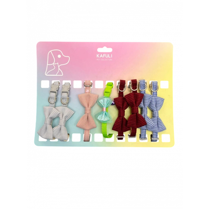 Vetinova Papyonlu Renkli Kedi Boyun Tasması