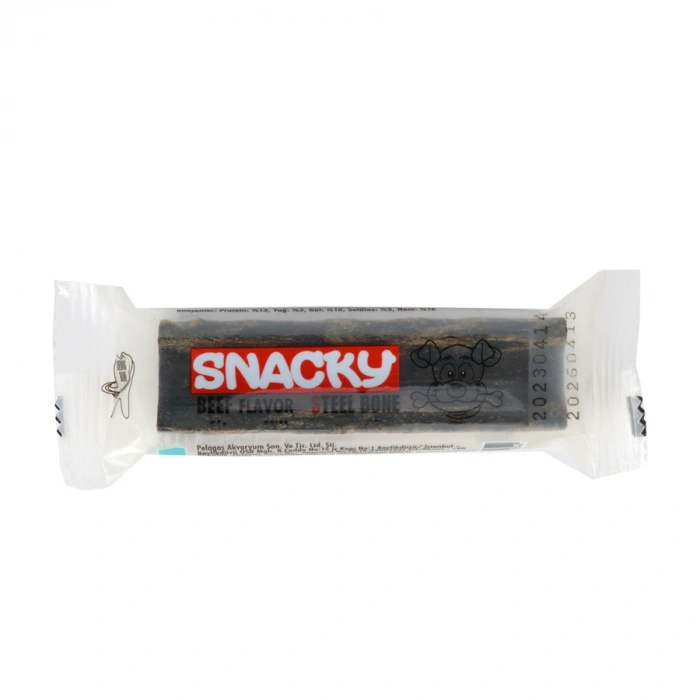 Snacky Mini Biftekli Çiğneme Kemiği Köpek Ödülü 14 Gr