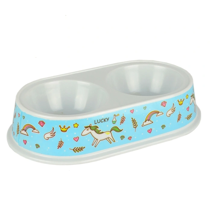 Flip Kedi Köpek İkili Melamin Mama ve Su Kabı