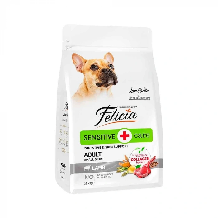 Felicia Düşük Tahıllı Hipoalerjenik Kuzu Etli Küçük Irk Yetişkin Köpek Maması 3 Kg