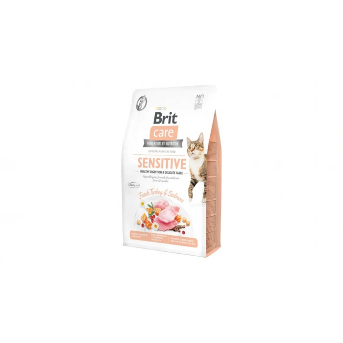 Brit Care Sensitive Hipoalerjenik Hindi Etli ve Somonlu Yetişkin Kedi Maması 2 kg