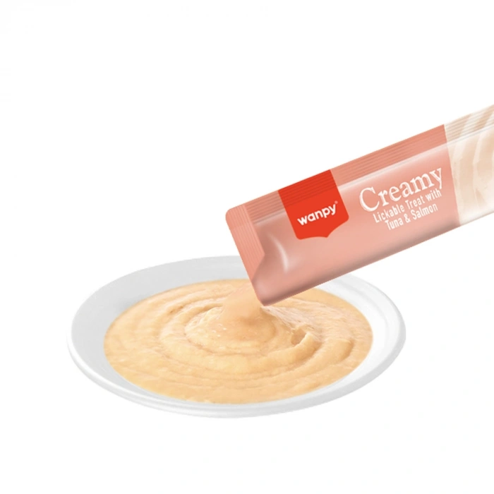 Wanpy Ton Balığı ve Somonlu Sıvı Kedi Ödül Maması 5x14 Gr