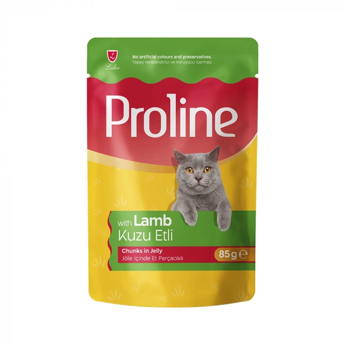 Proline Jöle İçinde Et Parçacıklı Kuzu Etli Yetişkin Kedi Maması (85 g)