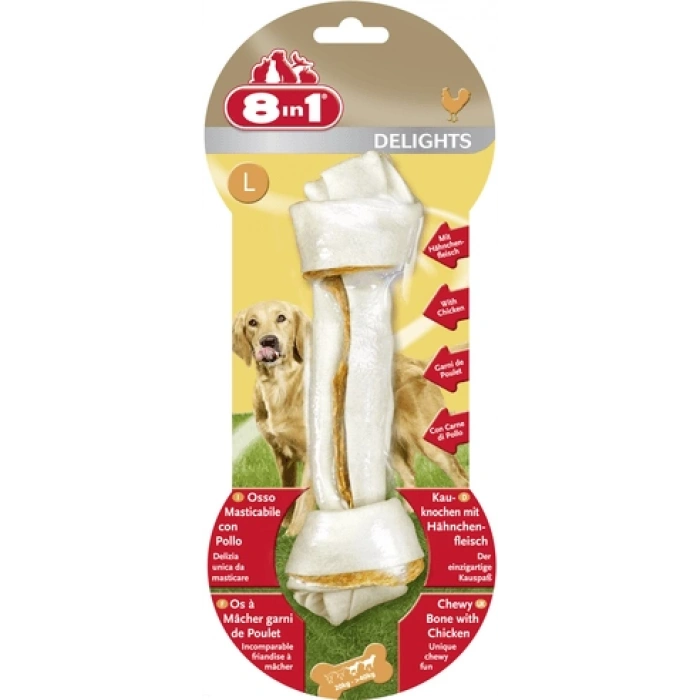 8 In 1 Delights Bones Tavuklu Köpek Kemik Ödülü Large 85 Gr