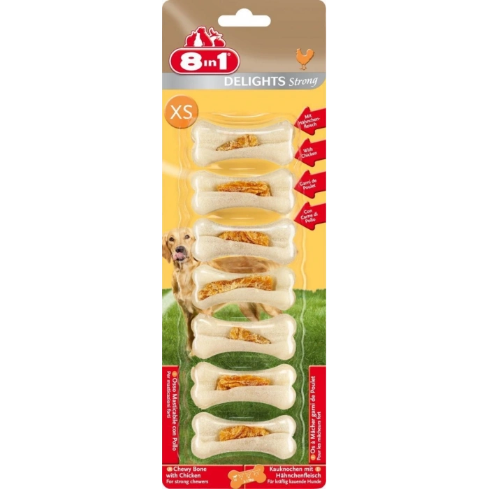 8 In 1 Delights Tavuklu Köpek Ödül Kemiği Xsmall 7x40 Gr