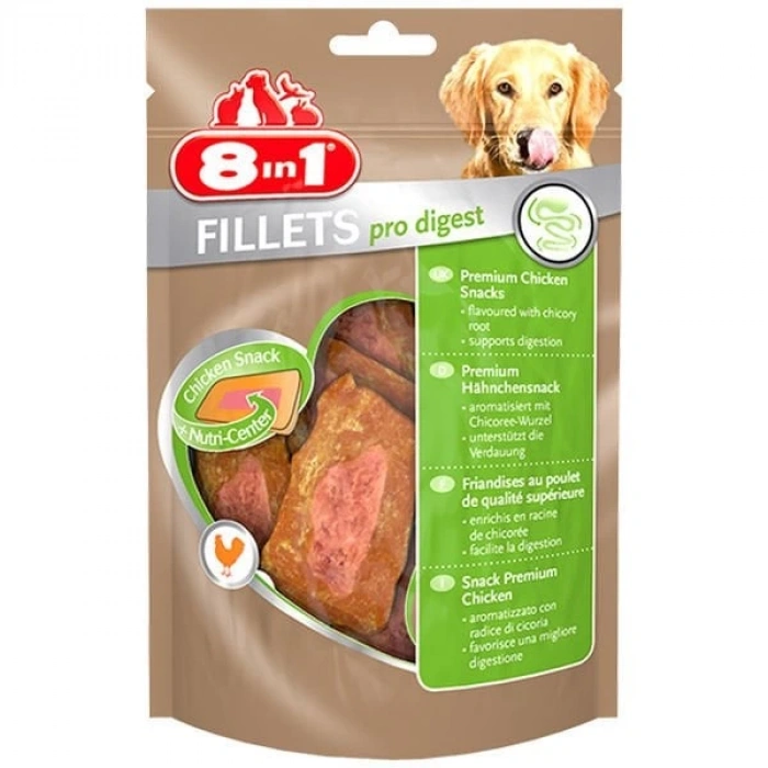 8in1 Fillets Pro Digest Sindirim Destekleyici Köpek Ödül Maması 80 Gr