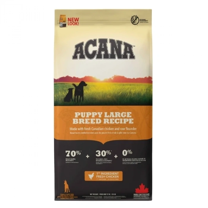 Acana Puppy Large Tahılsız Tavuklu ve Balıklı Büyük Irk Yavru Köpek Maması 17 Kg