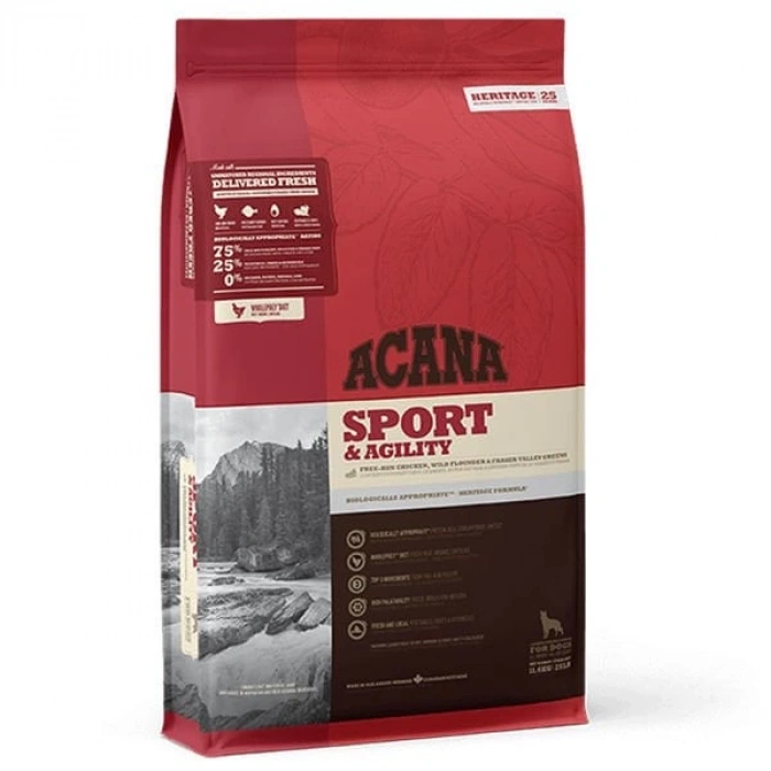 Acana Sport Agility Tavuk ve Balıklı Tahılsız Yetişkin Köpek Maması 17 Kg