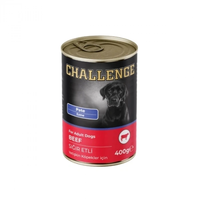 Challenge Pate Sığır Etli Yetişkin Konserve Köpek Maması 400 Gr