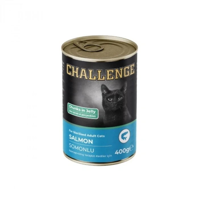 Challenge Somonlu Kısırlaştırılmış Konserve Kedi Maması 400 Gr