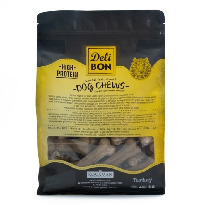 Delibon Deri Pres Kemik Köpek Ödülü Xsmall Naturel 7 Cm 50 Adet