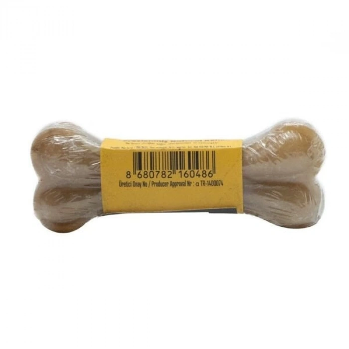 Delibon Vakumlu Pres Deri Naturel Köpek Ödül Kemiği 7 cm (1 Adet)
