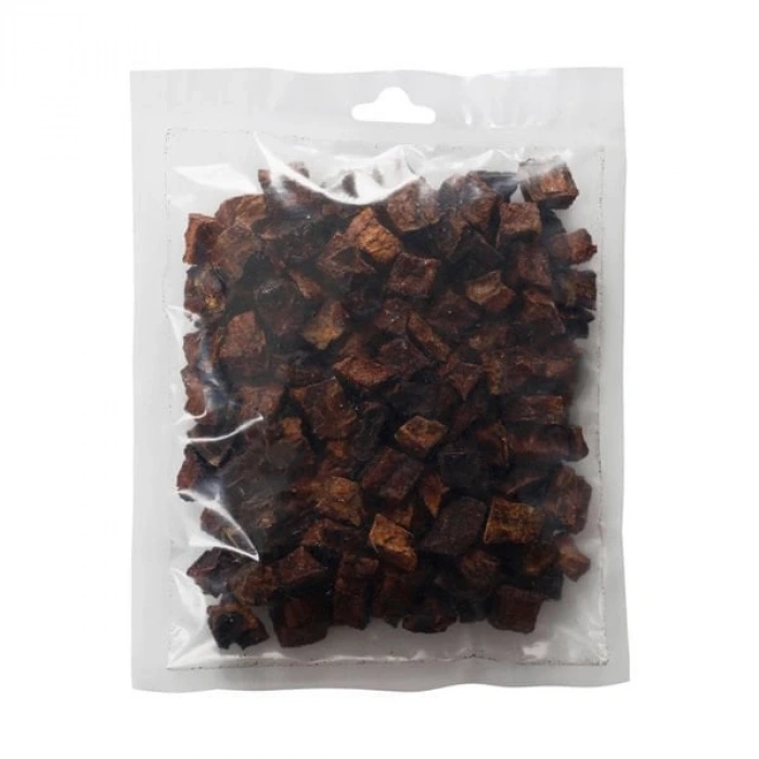 Delibon Kurutulmuş Küp Şeklinde Dana Akciğer Köpek Ödül Maması 1 Cm 100 Gr