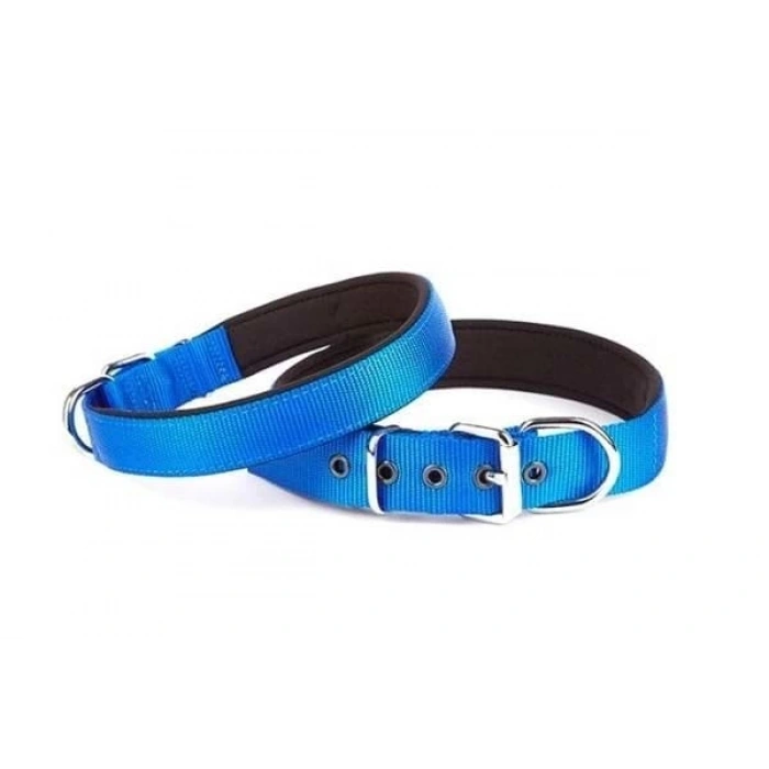 Doggie Comfort Dokuma Köpek Boyun Tasması Large Mavi 2.5x42-50 Cm