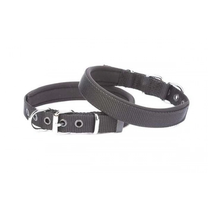 Doggie Comfort Dokuma Köpek Boyun Tasması Medium Siyah 2x20-35 Cm