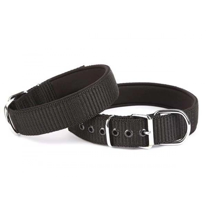 Doggie Comfort Dokuma Köpek Boyun Tasması Medium Siyah 4x52-60 Cm