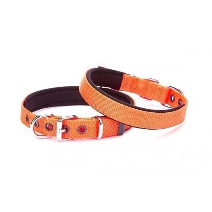 Doggie Comfort Dokuma Köpek Boyun Tasması Small Turuncu 2x20-35 Cm