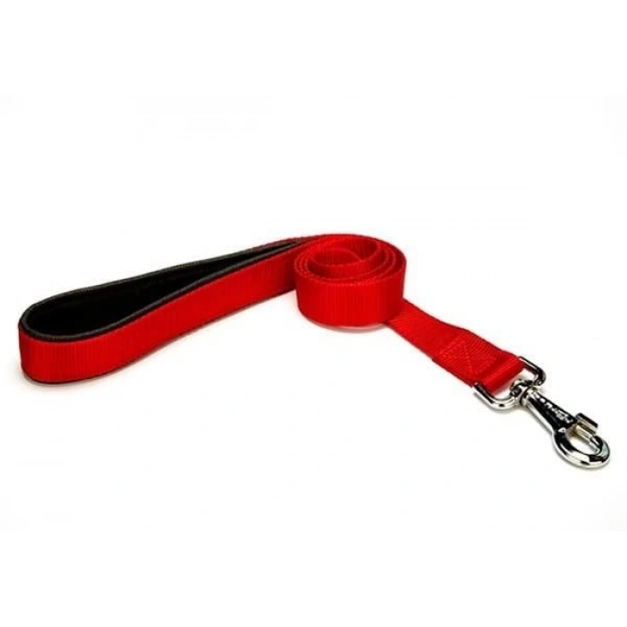 Doggie Comfort Dokuma Köpek Gezdirme Tasması Medium Kırmızı 2.5x120 Cm