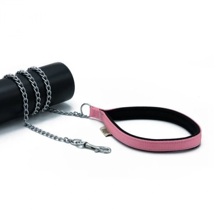 Doggie Comfort Dokuma Köpek Gezdirme Tasması Medium Pembe 2x110 Cm