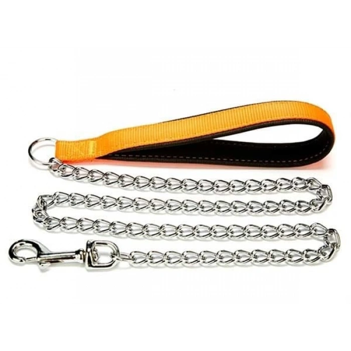 Doggie Comfort Dokuma Köpek Gezdirme Tasması Medium Turuncu 3x110 Cm