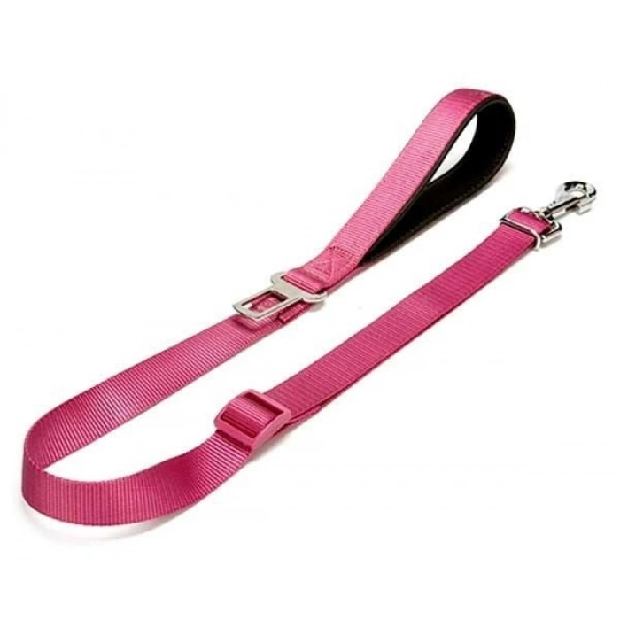 Doggie Dokuma Emniyet Kemerli Köpek Gezdirme Tasma Aparatı Medium Mor 2.5x80-120 Cm