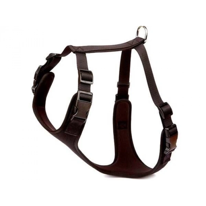 Doggie Havalı Dokuma Köpek Göğüs Tasması Xxlarge Siyah 2.5x70-80 Cm