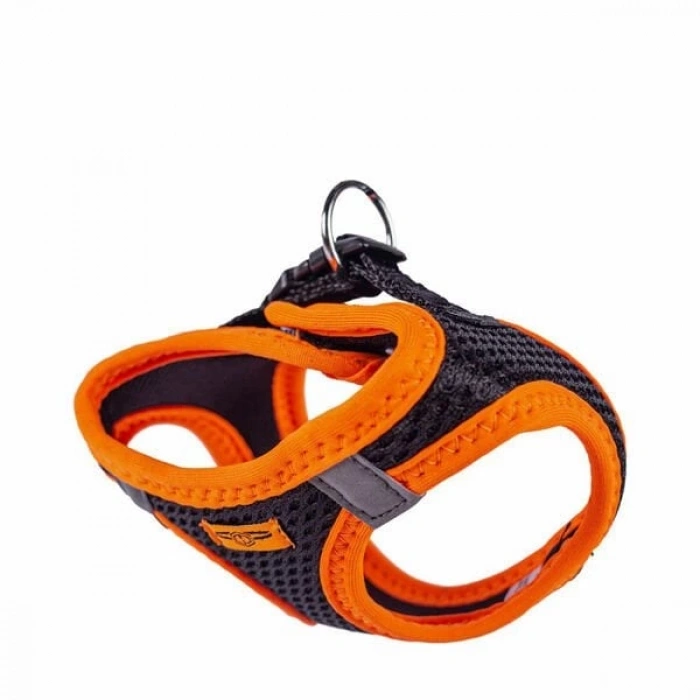 Doggie Havalı Dokuma Neon Küçük Irk Köpek Göğüs Tasması Xxxsmall Turuncu 22-26 Cm