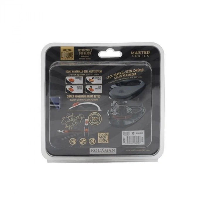 Doggie Master Otomatik Köpek Uzatma Tasması Xsmall Royal Mavi 12 Kg 3 Mt