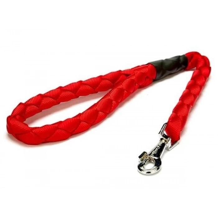 Doggie Örgülü Dokuma Köpek Gezdirme Tasması Medium Kırmızı 3x100 Cm