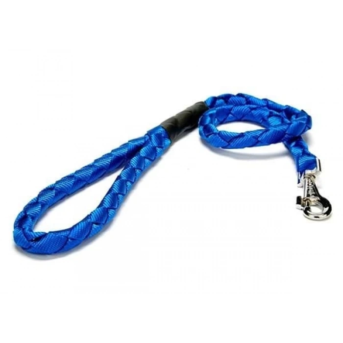 Doggie Örgülü Dokuma Köpek Gezdirme Tasması Medium Mavi 2x100 Cm
