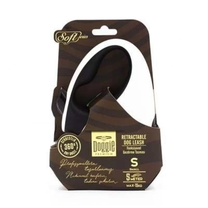 Doggie Soft Otomatik Köpek Uzatma Tasması Small Beyaz 15 Kg 5 Mt