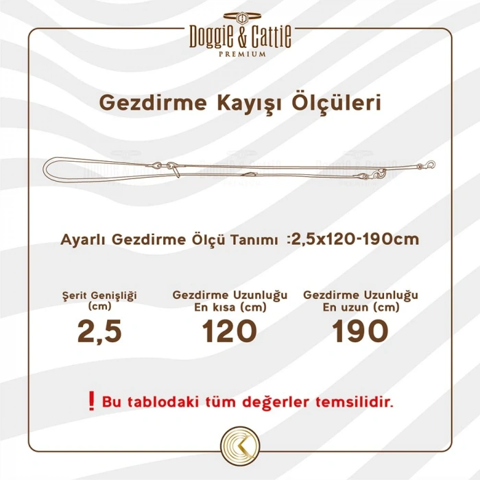 Doggie Yağlı Deri Boğma Eğitim Köpek Gezdirme Tasması Small Kahverengi 1.1x150 Cm