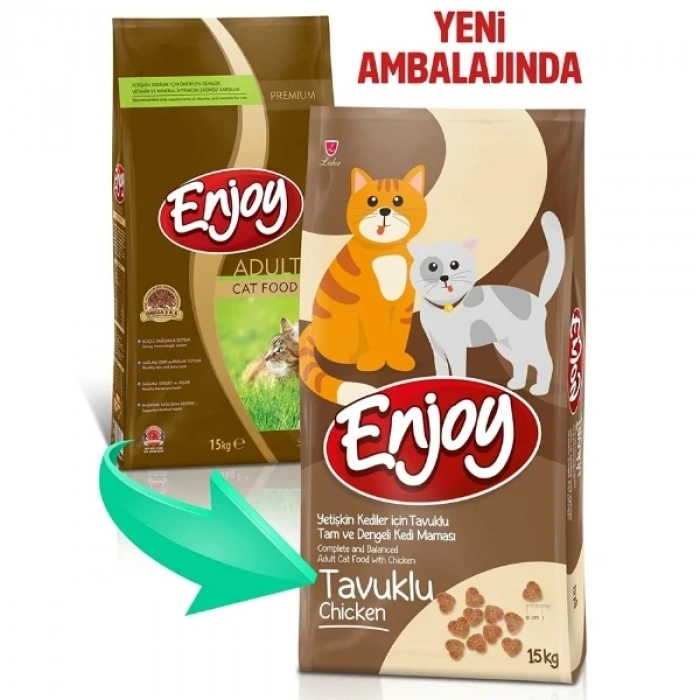 Enjoy Tavuklu Yetişkin Kedi Maması 10 Kg