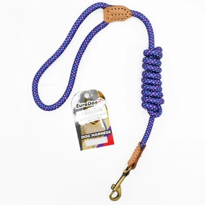 Euro Dog Köpek Uzatma Tasması Reflektörlü Mor 10 Mm 120 Cm