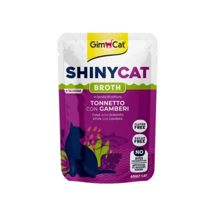 GimCat Shinycat Sos İçinde Ton Balıklı ve Karidesli Pouch Yetişkin Konserve Kedi Maması 70 Gr