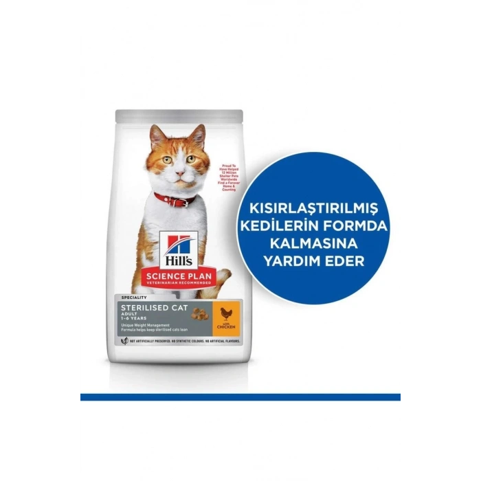 Hills Young Sterilised Tavuklu Kısırlaştırılmış Kedi Maması 3 Kg