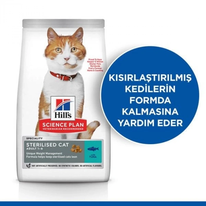 Hills Young Sterilised Ton Balıklı Kısırlaştırılmış Kedi Maması 13+2 Kg