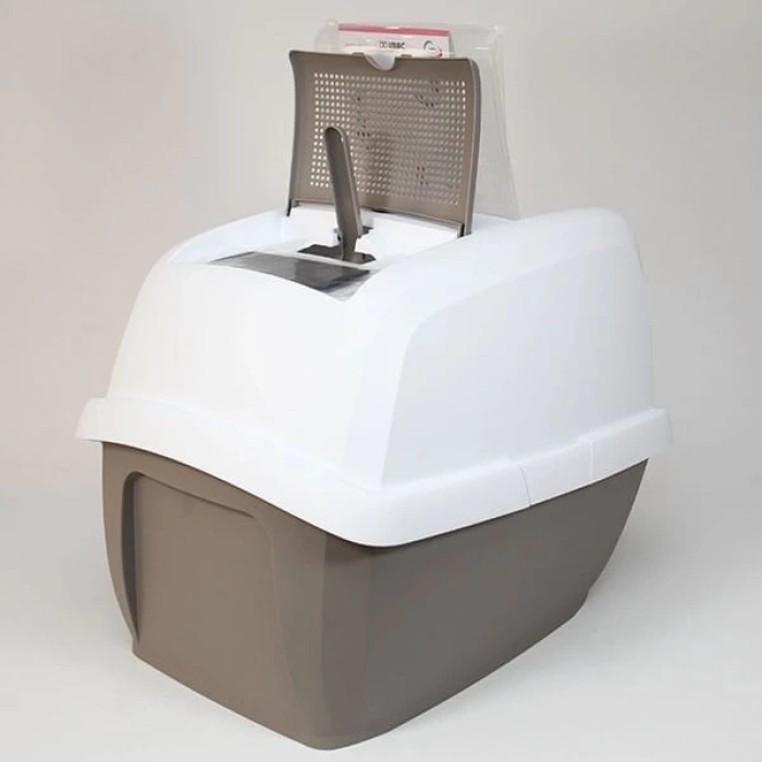 İmac Maddy Junior Üstü Açılır Kapalı Kedi Tuvaleti Gri 57x43x41 Cm