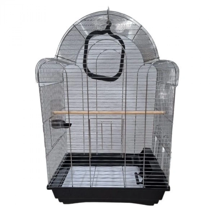 Kiki Excellent Şık Tasarımlı Muhabbet Kuşu Kafesi Krom