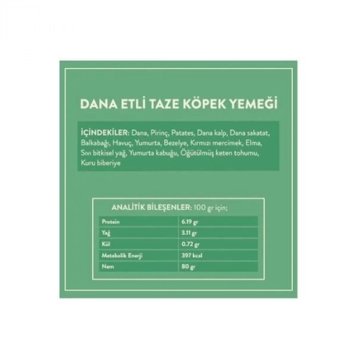 Kito Fresh Dana Etli Hipoalerjenik Taze Köpek Yemeği 250 Gr