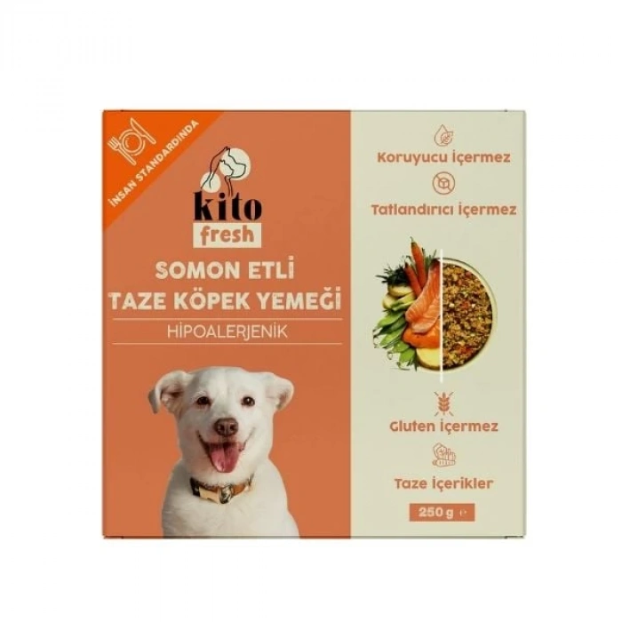 Kito Fresh Somon Etli Hipoalerjenik Taze Köpek Yemeği 250 Gr