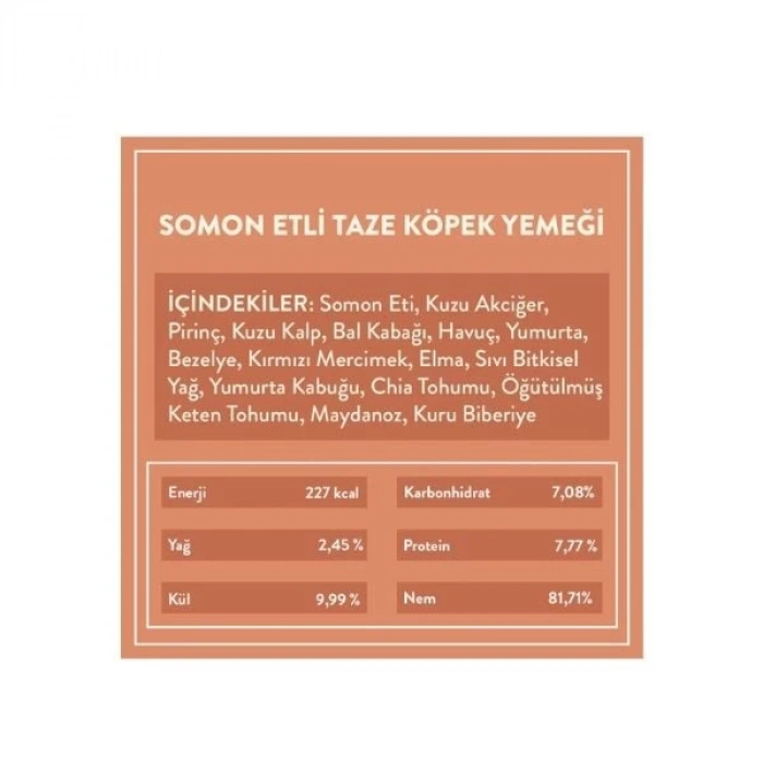 Kito Fresh Somon Etli Hipoalerjenik Taze Köpek Yemeği 250 Gr
