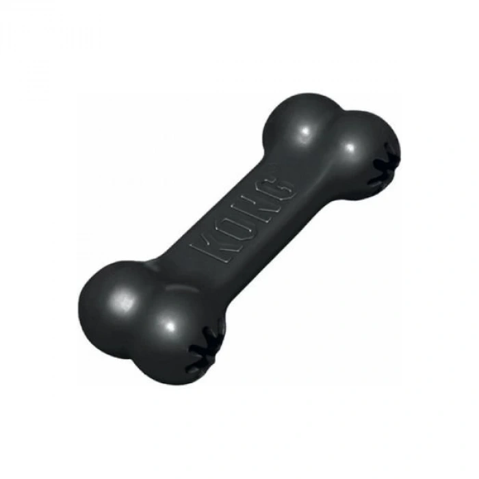 Kong Kemik Şeklinde Kauçuk Köpek Oyuncağı Medium 18 Cm Siyah