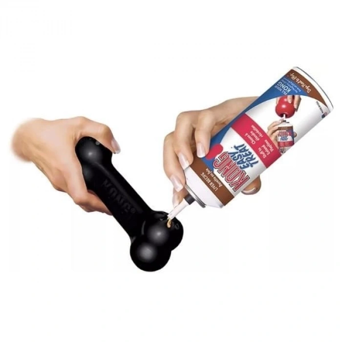 Kong Kemik Şeklinde Kauçuk Köpek Oyuncağı Medium 18 Cm Siyah