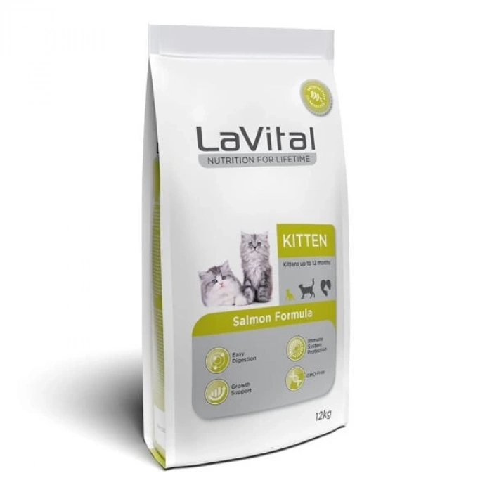 Lavital Kitten Somonlu Yavru Kedi Maması 12 Kg