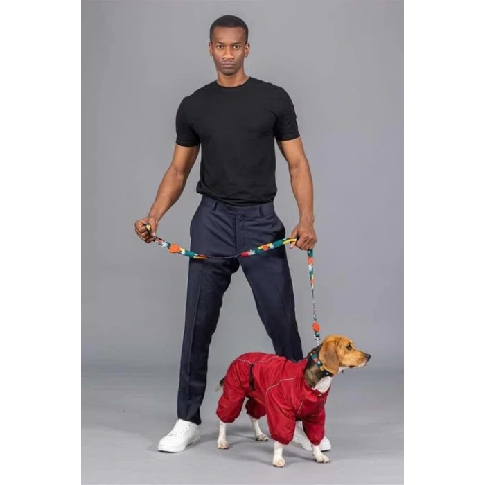 Lindo Dogs Quattro Nova Köpek Yağmurluğu Kırmızı Beden 1