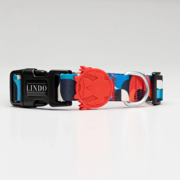 Lindo Dogs Red Line Köpek Boyun Tasması Kırmızı/Mavi Medium