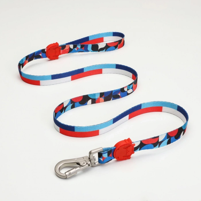 Lindo Dogs Red Line Köpek Gezdirme Kayışı Kırmızı/Mavi Small