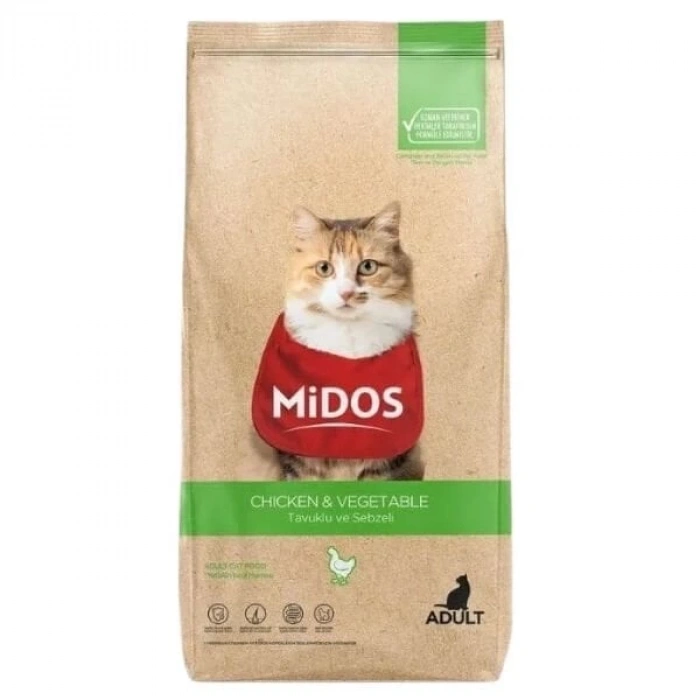 Midos Tavuk ve Sebzeli Yetişkin Kedi Maması 2 Kg