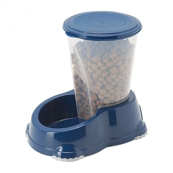Moderna Smart Kedi ve Köpek Saklamalı Mama Kabı Lacivert 3 Lt